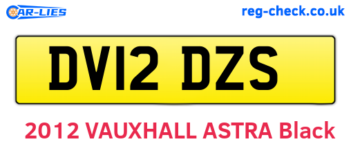 DV12DZS are the vehicle registration plates.