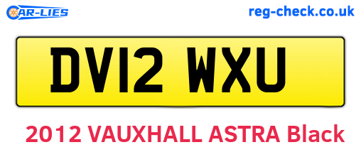 DV12WXU are the vehicle registration plates.