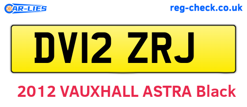 DV12ZRJ are the vehicle registration plates.
