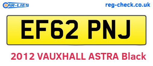 EF62PNJ are the vehicle registration plates.