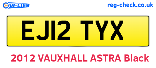 EJ12TYX are the vehicle registration plates.