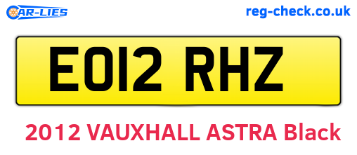 EO12RHZ are the vehicle registration plates.