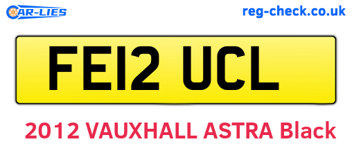 FE12UCL are the vehicle registration plates.