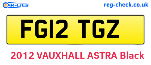 FG12TGZ are the vehicle registration plates.