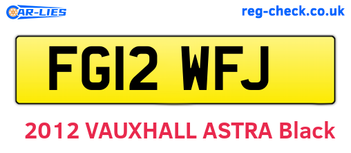 FG12WFJ are the vehicle registration plates.