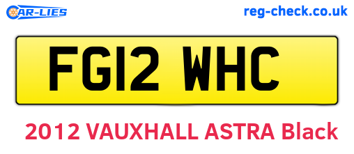 FG12WHC are the vehicle registration plates.
