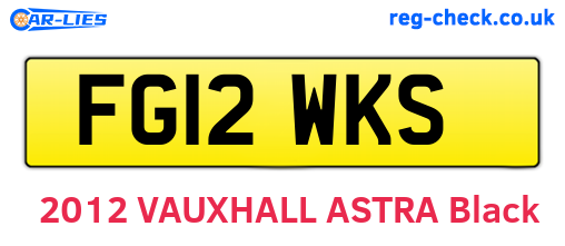 FG12WKS are the vehicle registration plates.