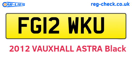 FG12WKU are the vehicle registration plates.