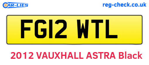 FG12WTL are the vehicle registration plates.