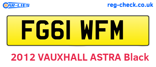 FG61WFM are the vehicle registration plates.