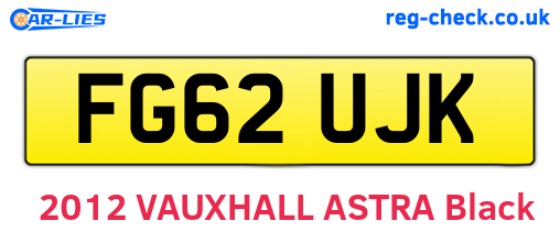 FG62UJK are the vehicle registration plates.