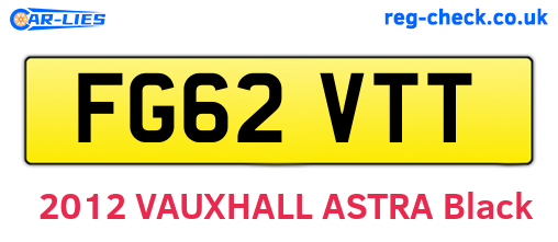 FG62VTT are the vehicle registration plates.
