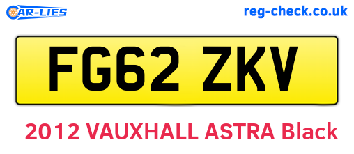 FG62ZKV are the vehicle registration plates.