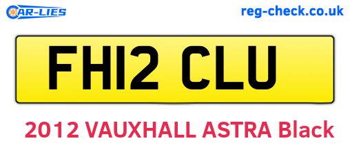 FH12CLU are the vehicle registration plates.