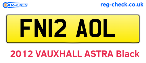 FN12AOL are the vehicle registration plates.