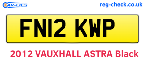 FN12KWP are the vehicle registration plates.