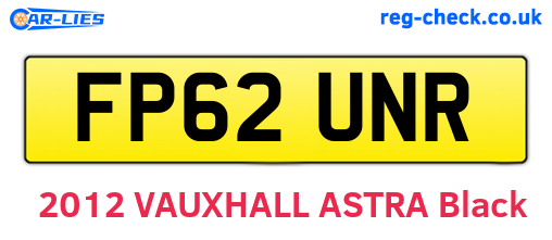 FP62UNR are the vehicle registration plates.
