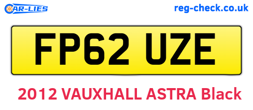FP62UZE are the vehicle registration plates.