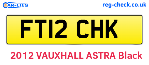 FT12CHK are the vehicle registration plates.
