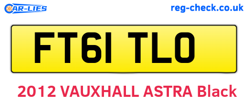 FT61TLO are the vehicle registration plates.