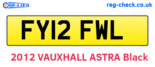 FY12FWL are the vehicle registration plates.