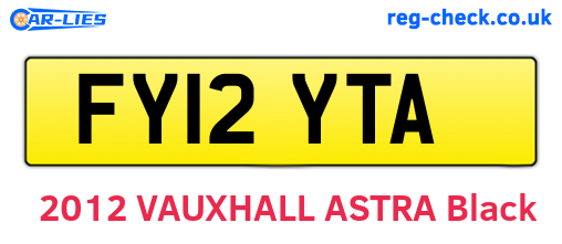 FY12YTA are the vehicle registration plates.