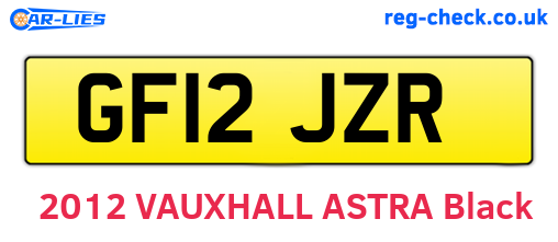 GF12JZR are the vehicle registration plates.