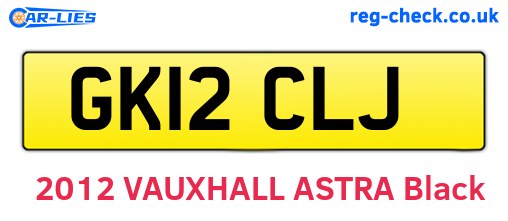 GK12CLJ are the vehicle registration plates.