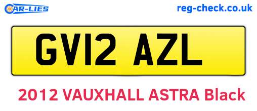 GV12AZL are the vehicle registration plates.