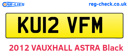 KU12VFM are the vehicle registration plates.