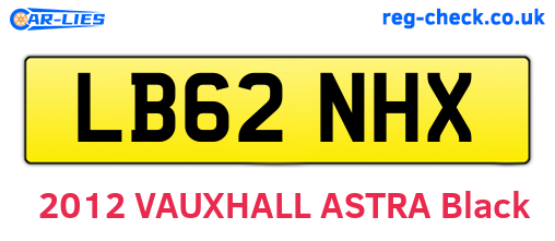 LB62NHX are the vehicle registration plates.