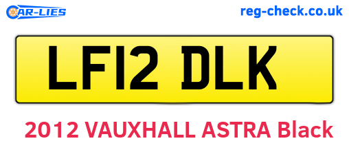 LF12DLK are the vehicle registration plates.