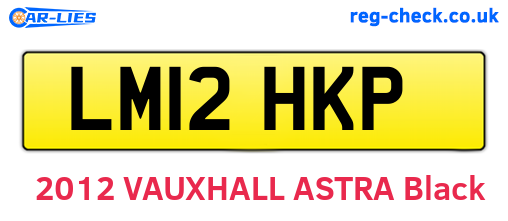 LM12HKP are the vehicle registration plates.