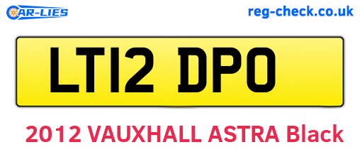 LT12DPO are the vehicle registration plates.