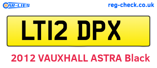 LT12DPX are the vehicle registration plates.