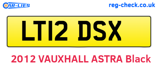 LT12DSX are the vehicle registration plates.