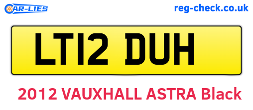LT12DUH are the vehicle registration plates.