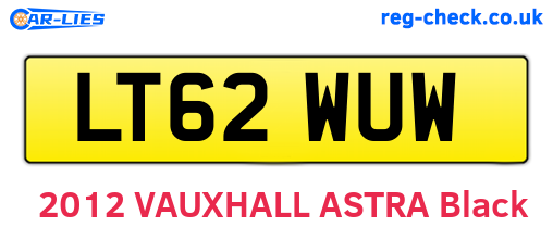 LT62WUW are the vehicle registration plates.