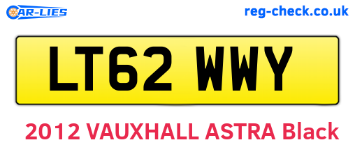 LT62WWY are the vehicle registration plates.