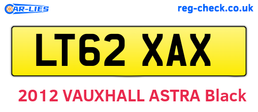 LT62XAX are the vehicle registration plates.