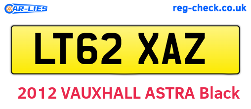 LT62XAZ are the vehicle registration plates.
