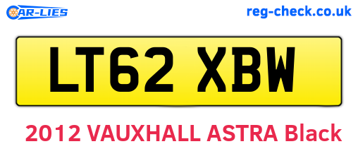 LT62XBW are the vehicle registration plates.