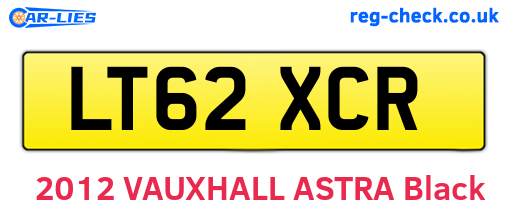 LT62XCR are the vehicle registration plates.