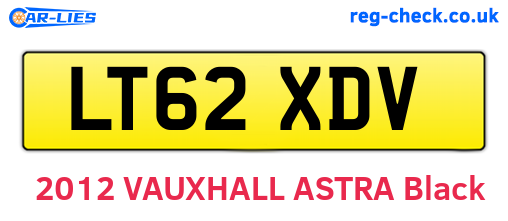 LT62XDV are the vehicle registration plates.