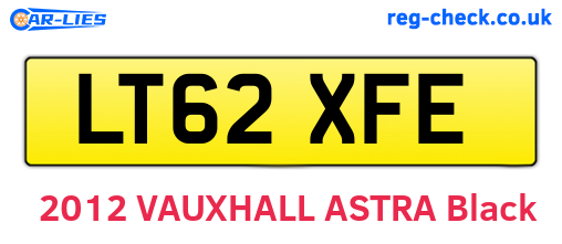LT62XFE are the vehicle registration plates.