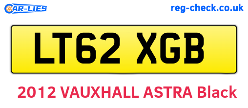 LT62XGB are the vehicle registration plates.