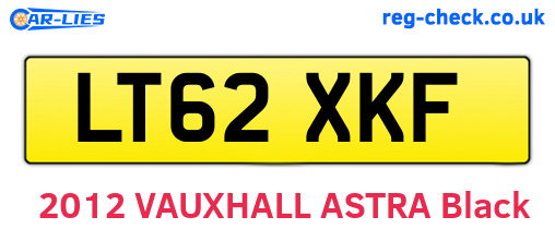 LT62XKF are the vehicle registration plates.