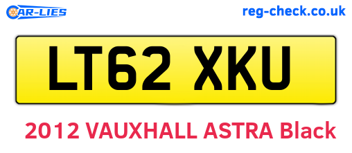 LT62XKU are the vehicle registration plates.