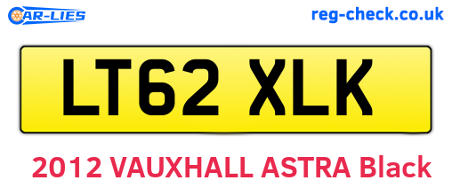 LT62XLK are the vehicle registration plates.