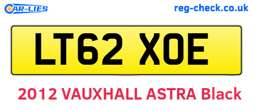 LT62XOE are the vehicle registration plates.